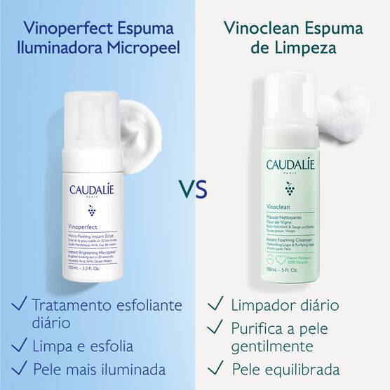 Espuma Facial Iluminadora Caudalie Micropeel Vinoperfect